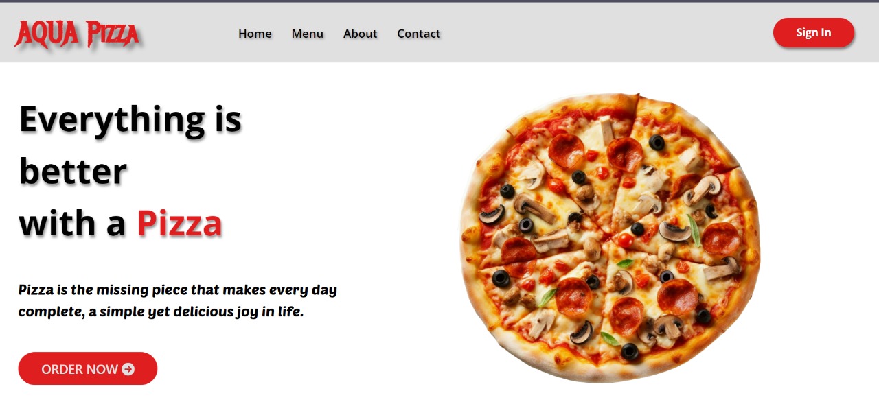 pizza order site thumbnail